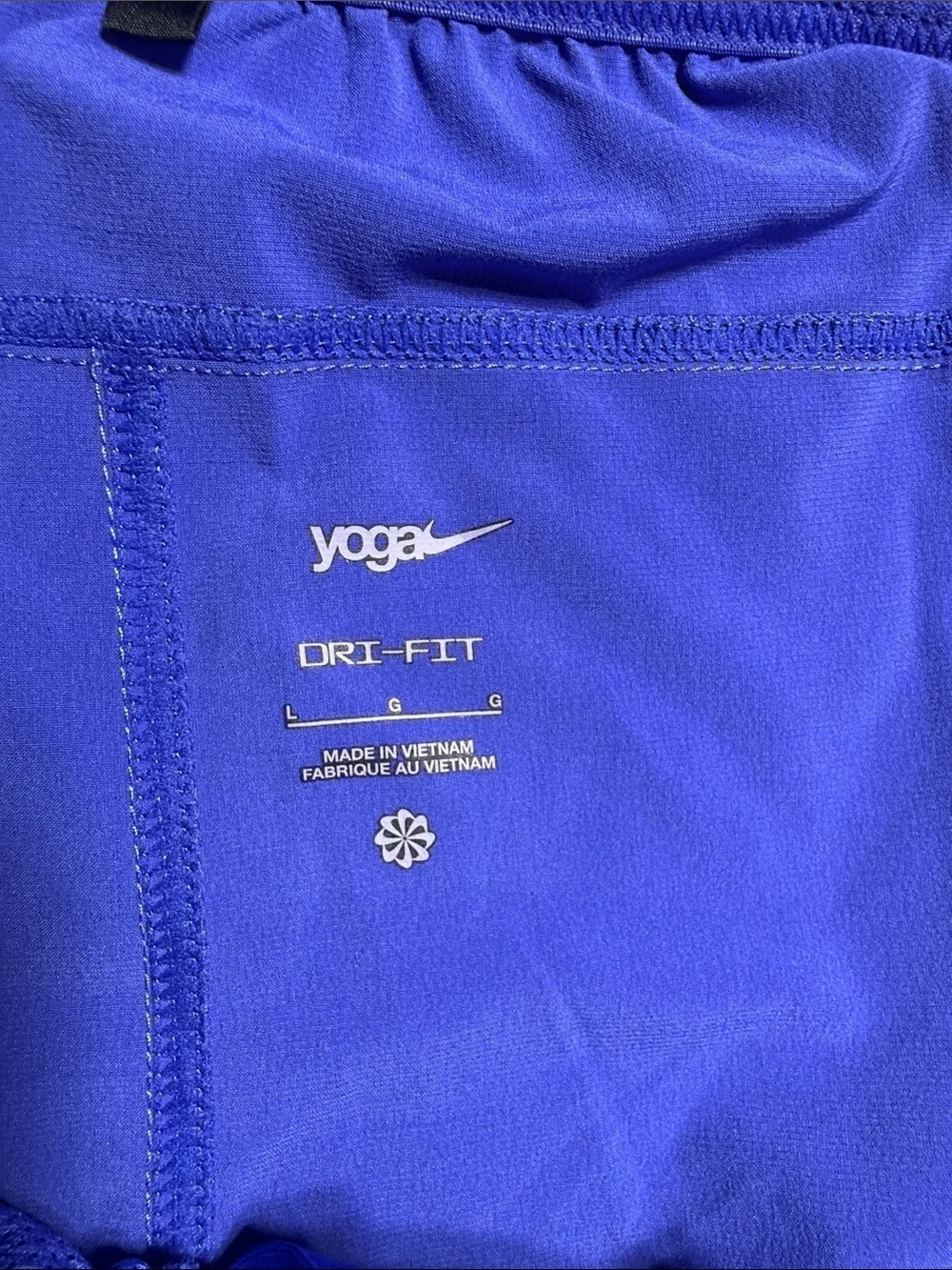 Nike Blue Performance Yoga Shorts with Swoosh